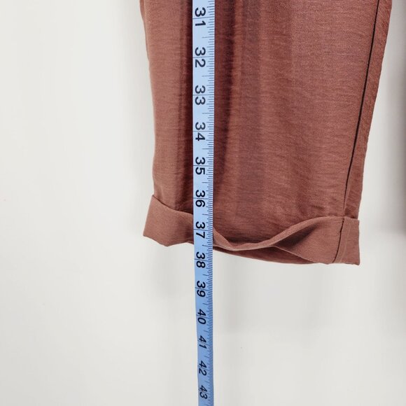 LOFT Outlet Womens Pants Tapered Leg Size 8 Rust Brown - Picture 9 of 10